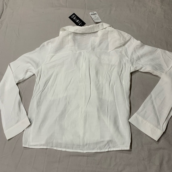 NEW White button down shirt - Picture 2 of 6